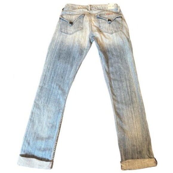 Hudson Womens Bacara Crop Straight Cuffed Jeans Size 24 - Picture 8 of 12